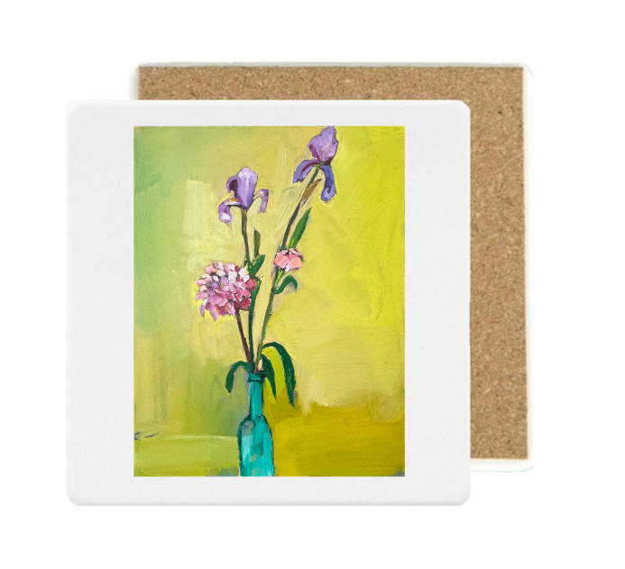 4 Ceramic Stone Coaster Pack– Featuring Original Work by Claire Bigbee