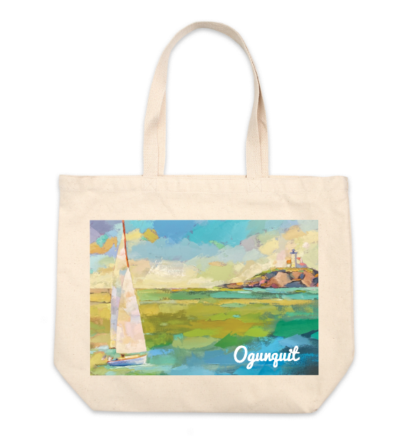 "Every Cloud Has a Silverlining," – Jumbo Cotton Canvas Tote Bag #1